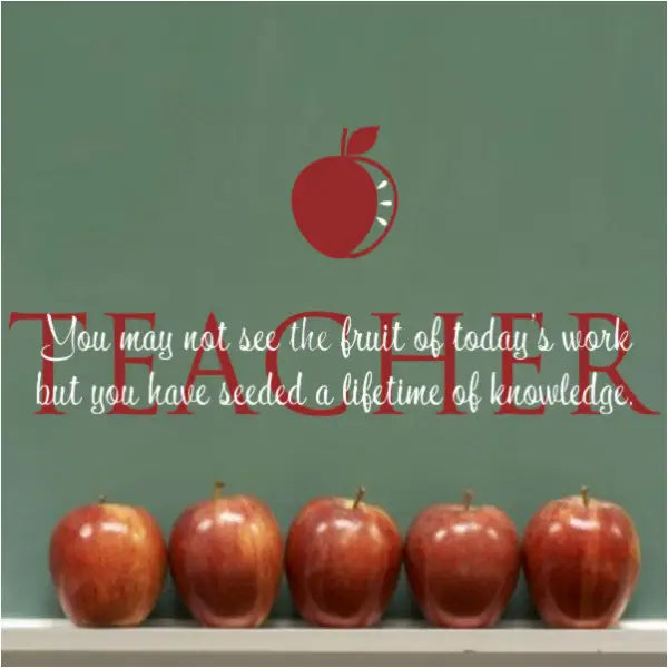 Teacher - Apple & Quote