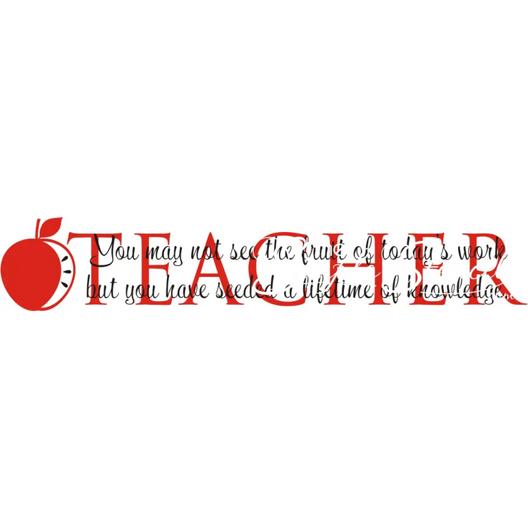 Teacher - Apple & Quote