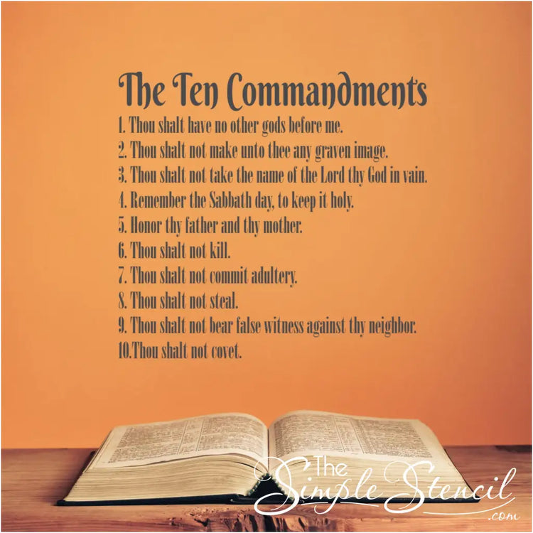 The Ten Commandments Decal For Walls Home & Garden > Decor Decals
