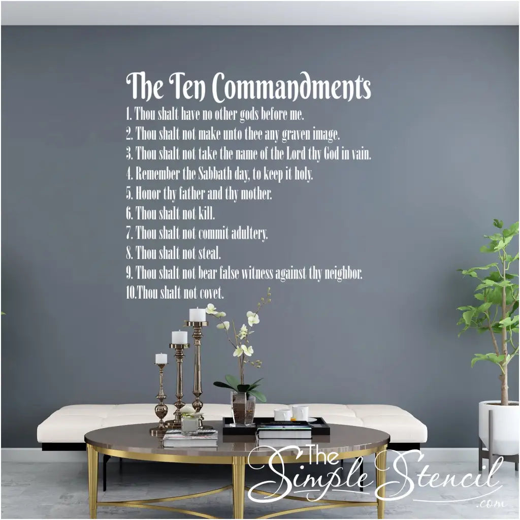The Ten Commandments Decal For Walls Home & Garden > Decor Decals