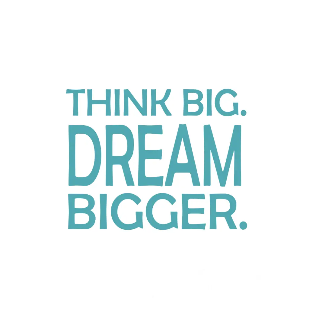 A "Think Big. Dream Bigger." wall decal, positioned above a brainstorming whiteboard in a collaborative office space, serves as a constant reminder for teams to push boundaries and generate groundbreaking ideas. The decal's empowering message fosters a culture of creativity and encourages employees to dream big and collaborate to achieve their goals.