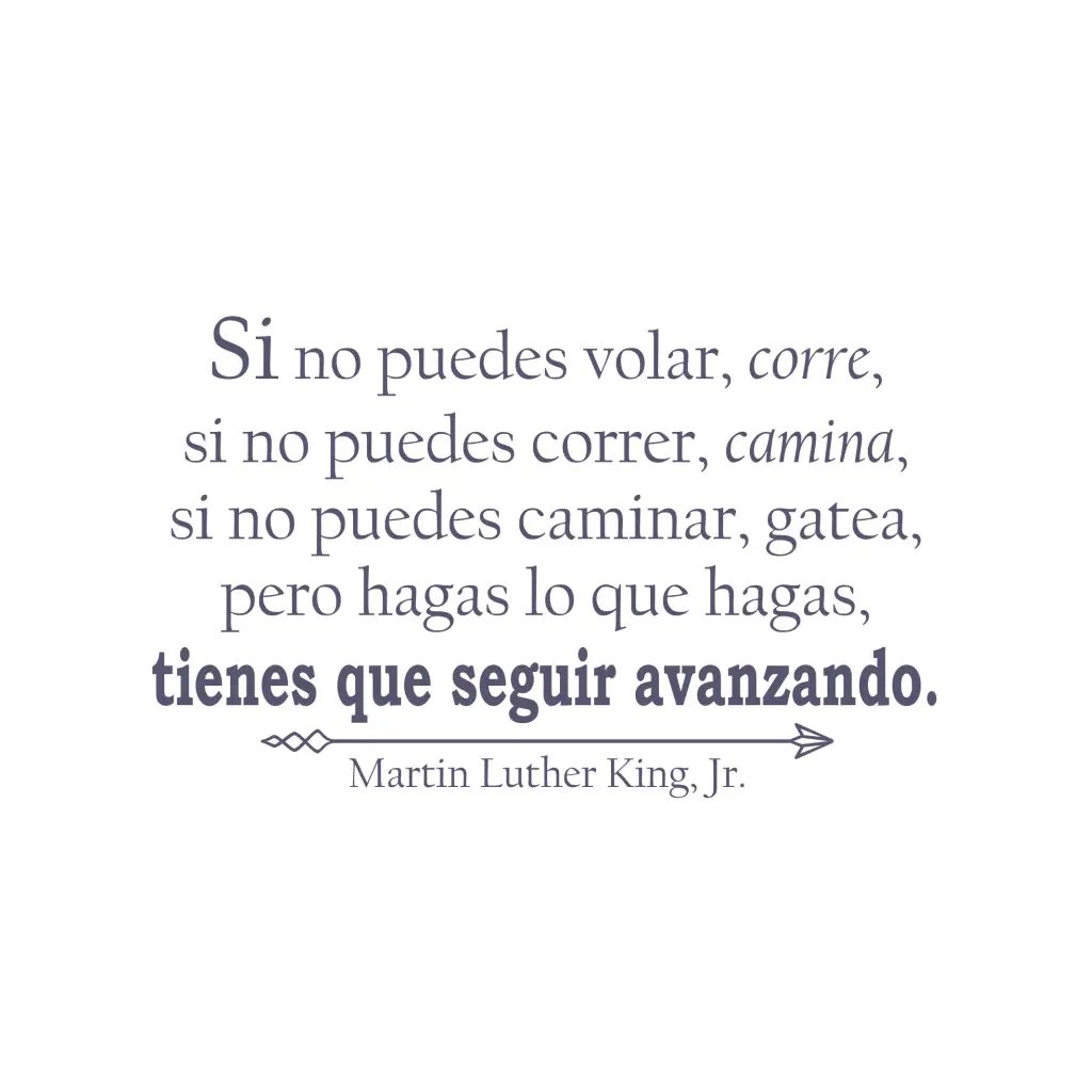 Tienes Que Seguir Avanzando - Spanish Version of Keep Moving Forward Decal by MLK