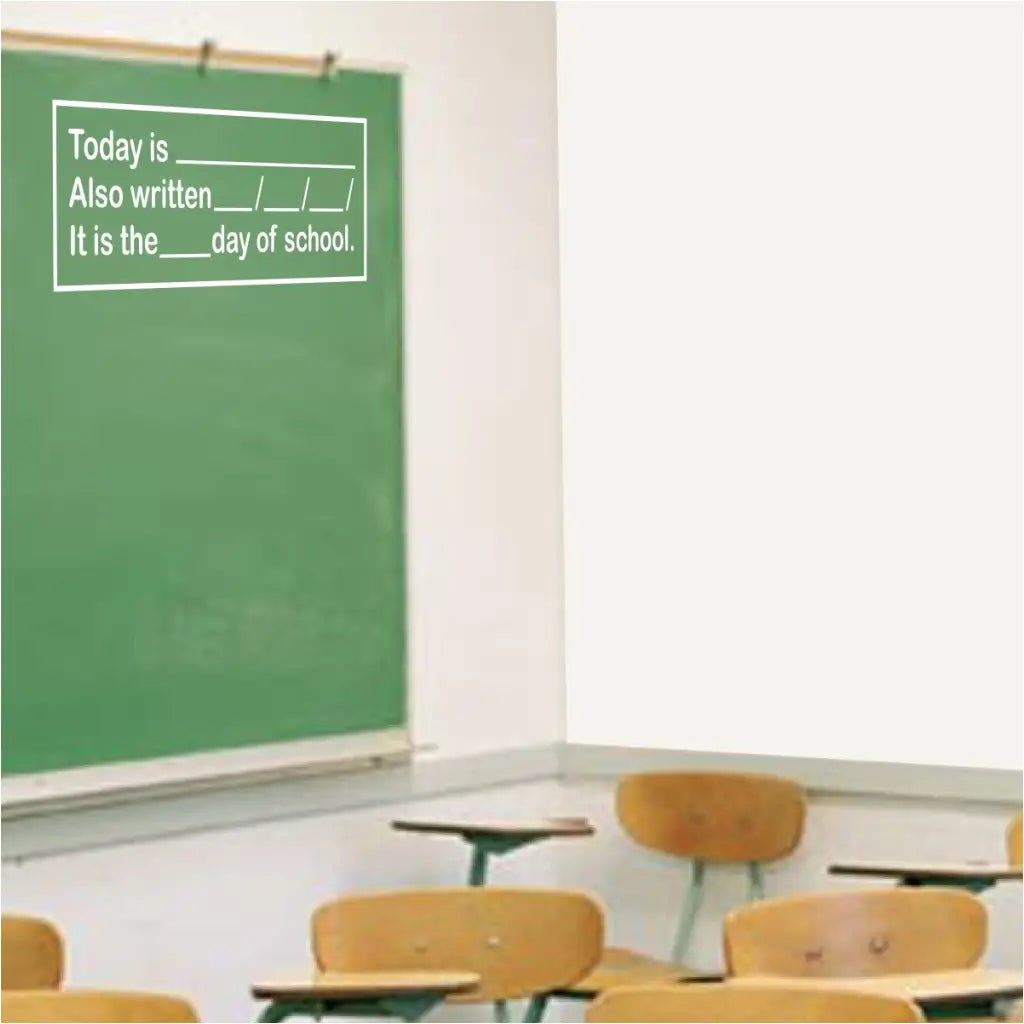 Today Is.... Also Written.... It is the blank day of school. A cute display that can be filled in each day to help younger students learn.