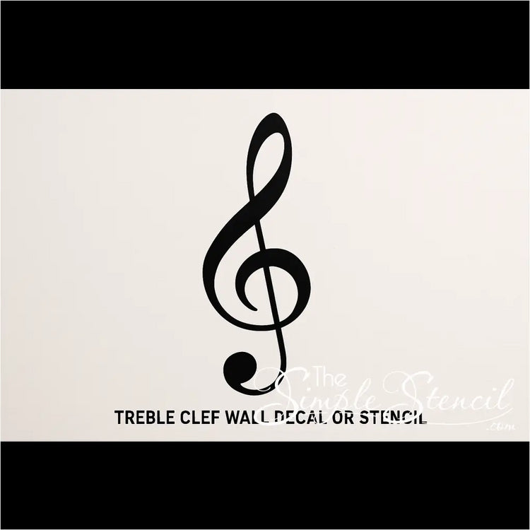 Treble Clef Wall Decal close up by The Simple Stencil