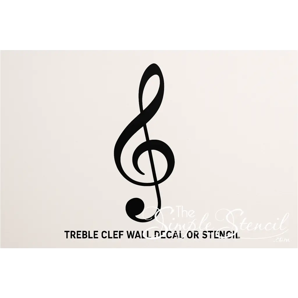 Treble Clef Wall Decal close up by The Simple Stencil