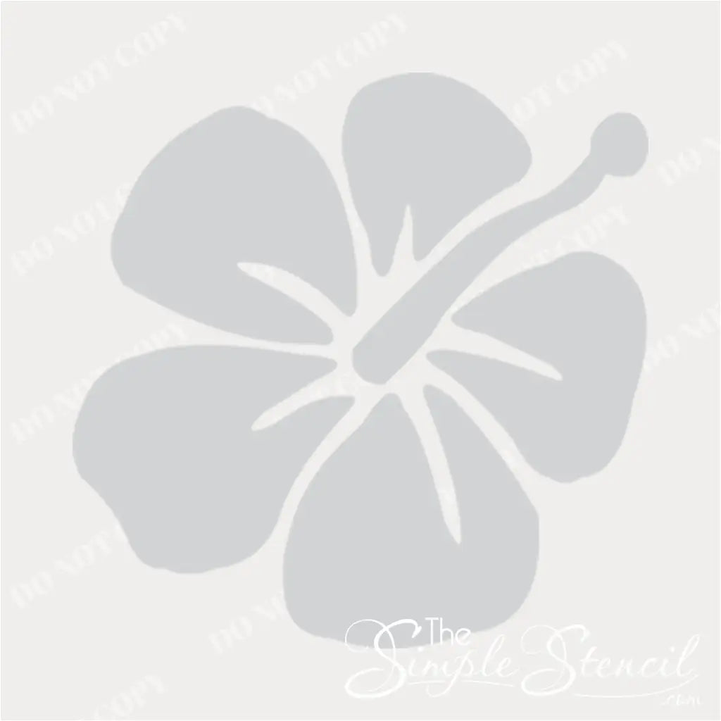 Close-up of a detailed hibiscus flower vinyl decal with rich, bright colors.