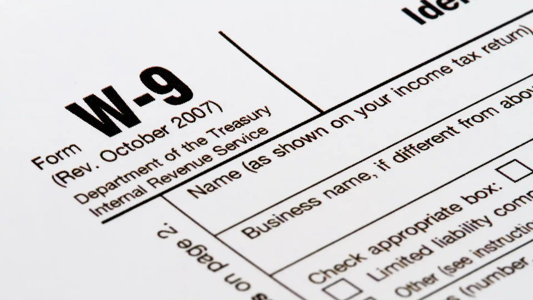 W-9 tax form.