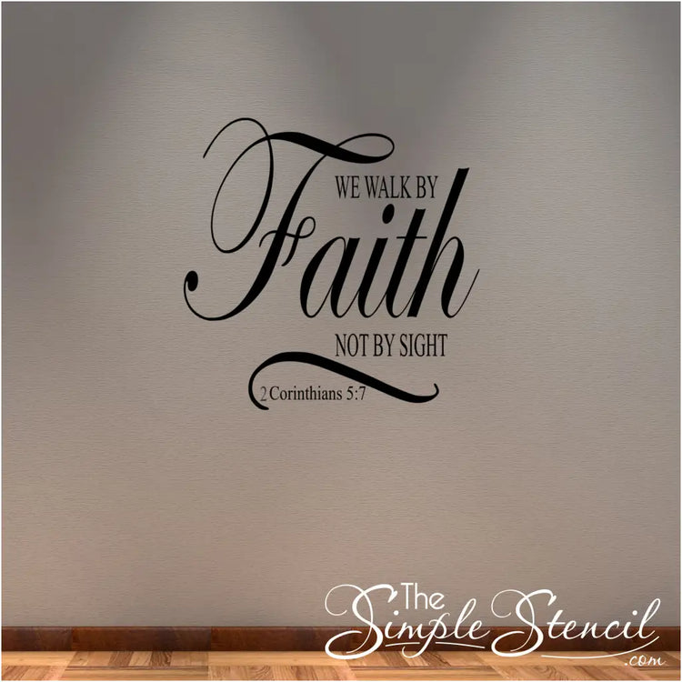 Scripture decal showcased on church wall: Proclaiming the message of hope and salvation. Bible Verse Decal by The Simple Stencil