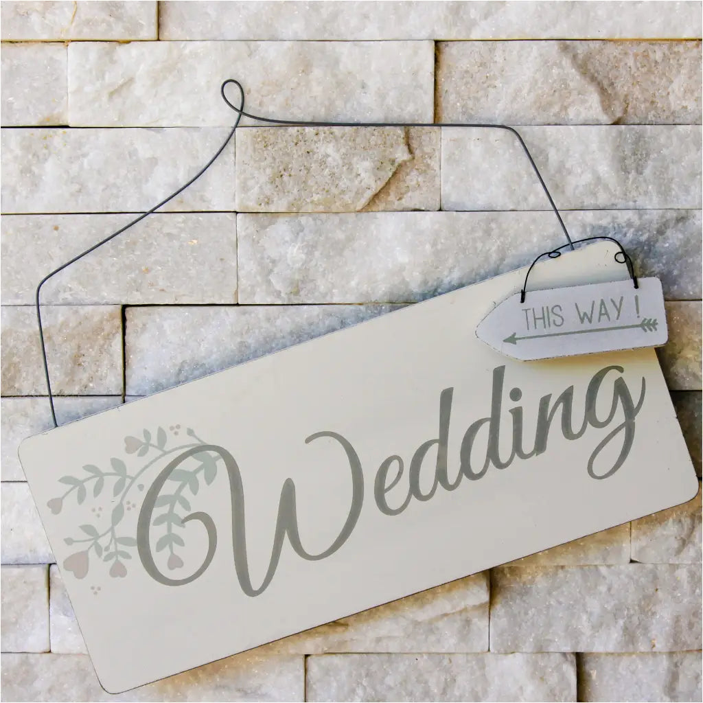 DIY Wedding Sign to direct guests to your special day easily and in style!