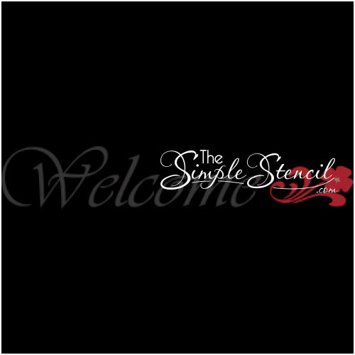 Welcome With Flower Decal For Door