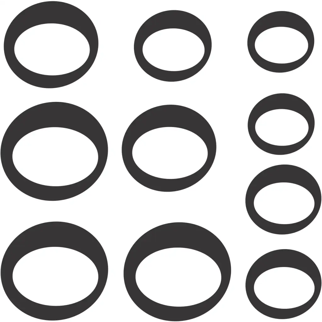Whole Note Round Circular Music Notes 10 Pack