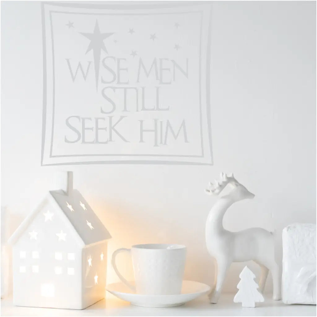 Wise Men Still Seek Him - Beautiful wall decals and art for Christian Christmas holiday decorating at home or church! 