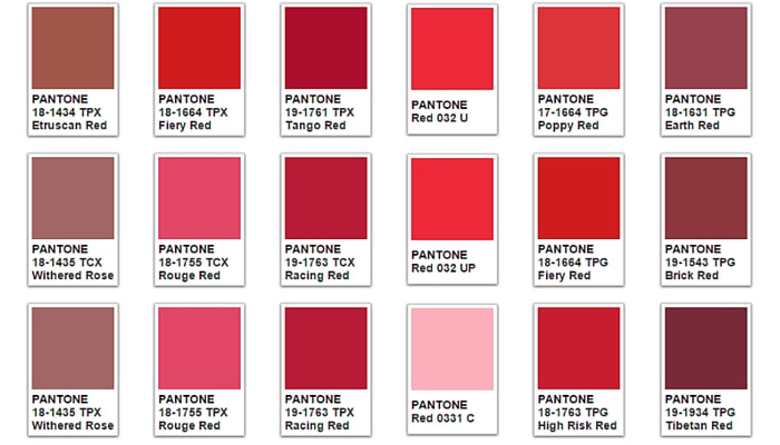 Bold red room decor accents with color psychology text illustrating the energetic, warm, and passionate symbolism of red shades.