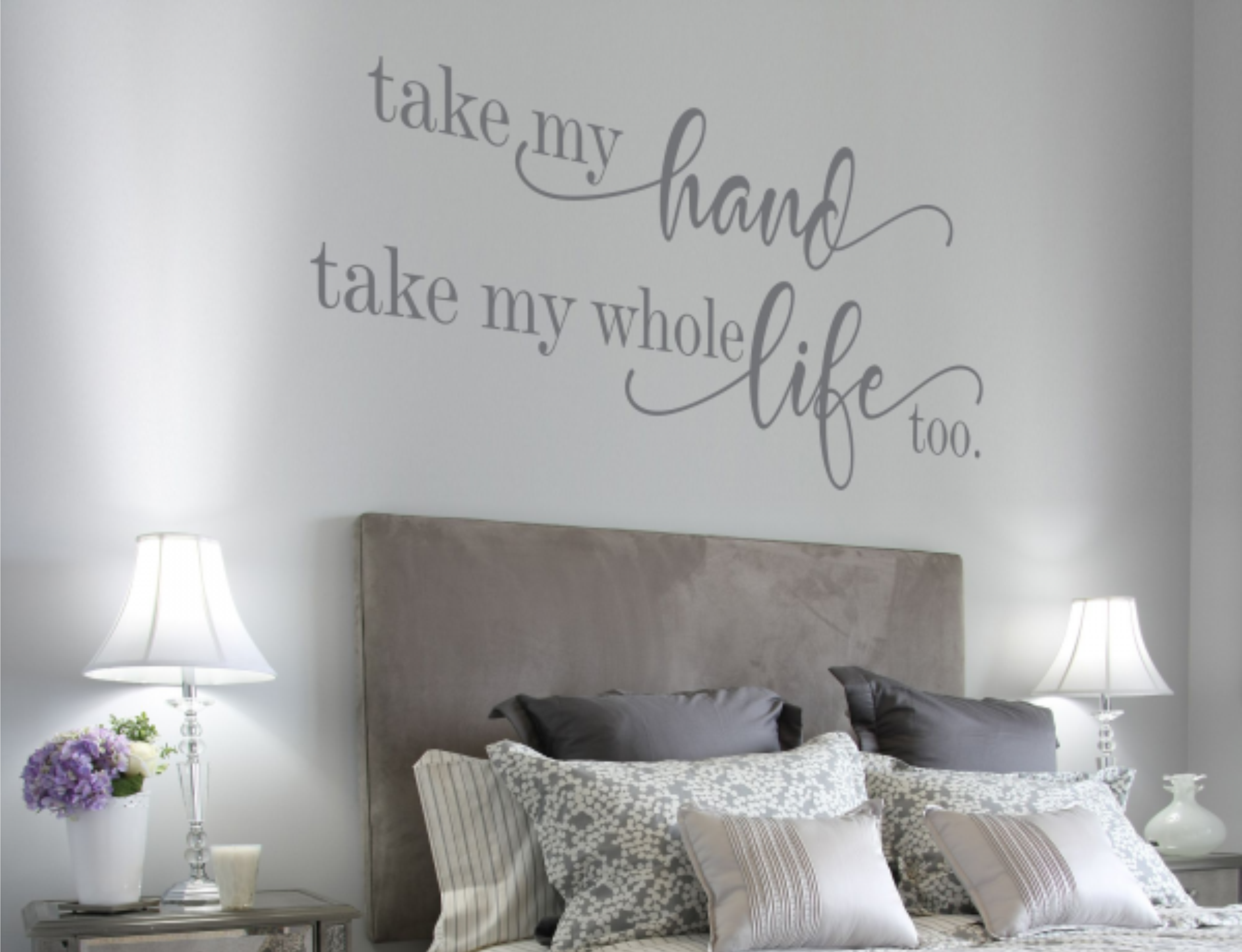 Beautifully designed romantic wall decals for Valentines Day decor or gifts that are unique and lovey-dovey!