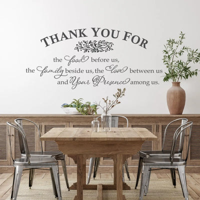 Thanksgiving Wall Decal Art: Temporary Seasonal Décor with a Year-Round Message of Gratitude