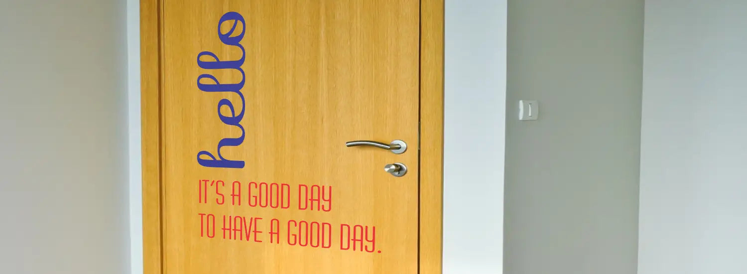 Welcome your students and faculty to your school or classroom every day with a positive message using one of our classroom door decals. TheSimpleStencil.com