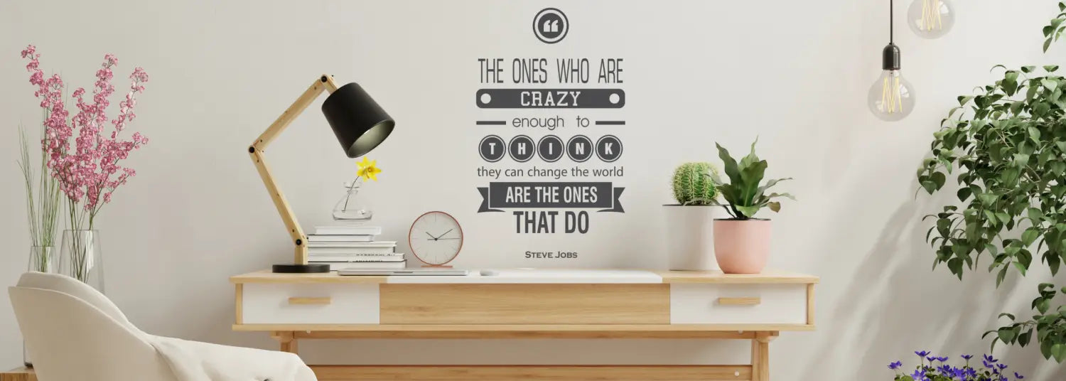 A collection of inspiring wall quote decals by famous innovators, scientists and inventors through history. Adorn the walls and windows of your home, school or office with words that inspire using Simple Stencil wall decals!