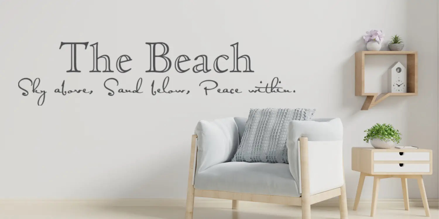Summer themed vinyl wall decals and home decor by The Simple Stencil to decorate your summer home, beach front vacation rental, etc. the Simple Stencil way!