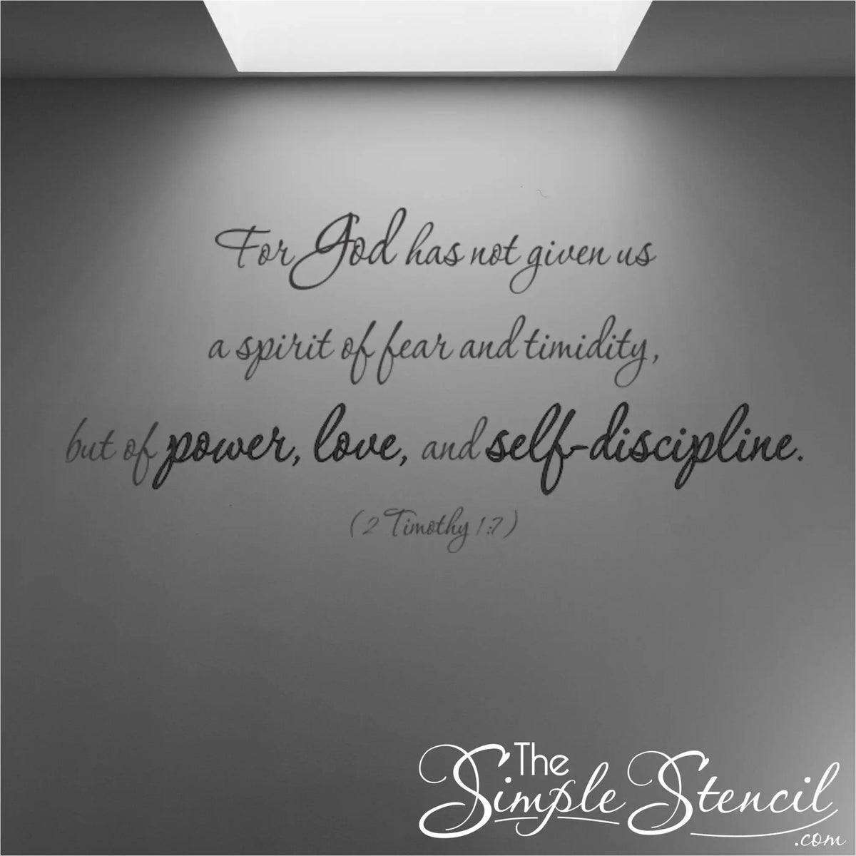 Timil Wall Scriptures 2 Timothy 1:7 - Bible Verse for Walls - God Power Love Self Discipline ...
