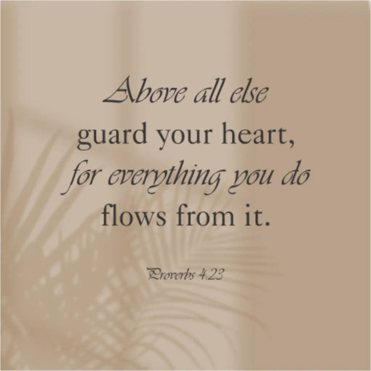 Proverbs 4:23 wall decal displayed in a serene retirement home common area.