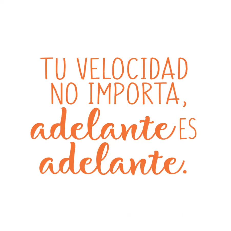 Adelante es Adelante - Forward is Forward Inspiring Spanish Translated Wall Decal