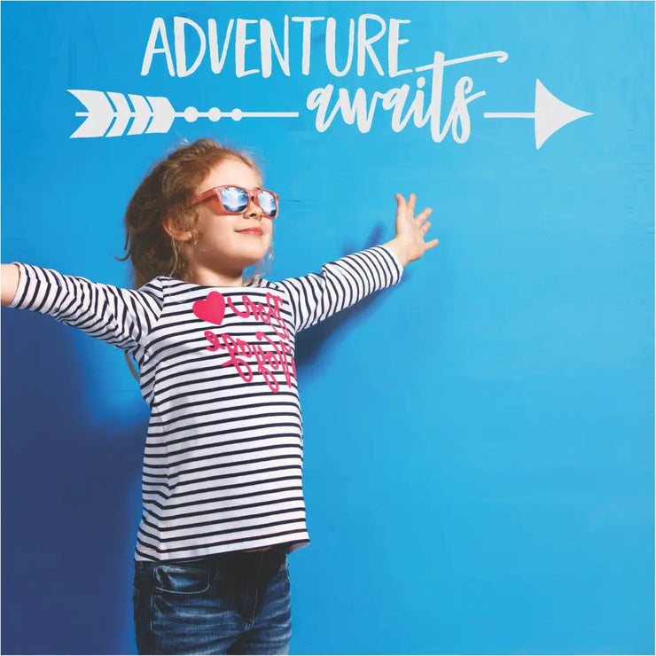 Adventure Awaits Arrow | Inspirational Wall Decal Sticker