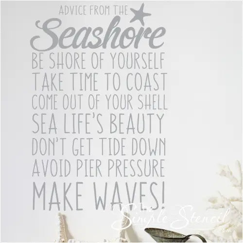 Advice From The Seashore Vinyl Wall Decal - Thumbnail 3