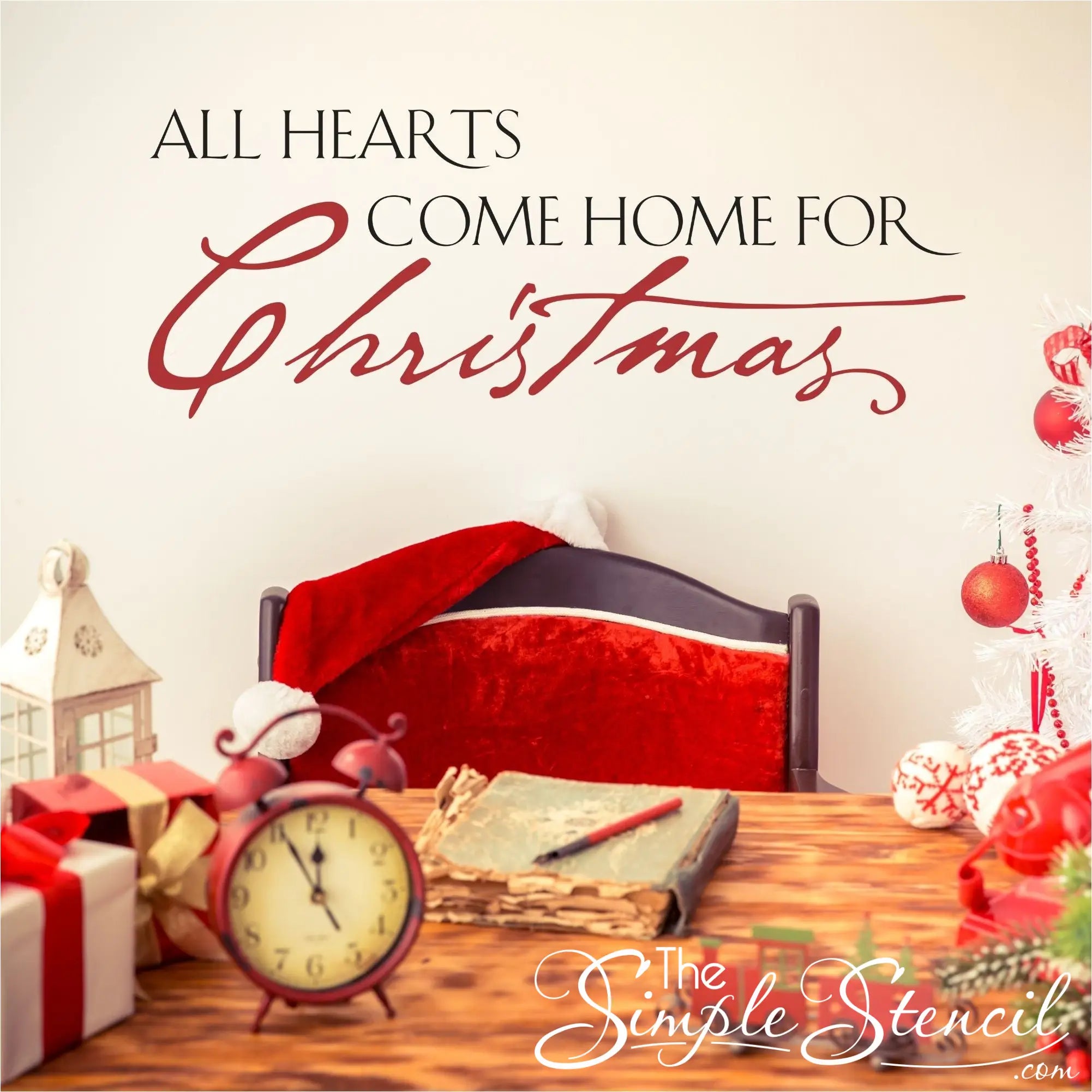 All Hearts Come Home For Christmas Wall Decal - Thumbnail 2