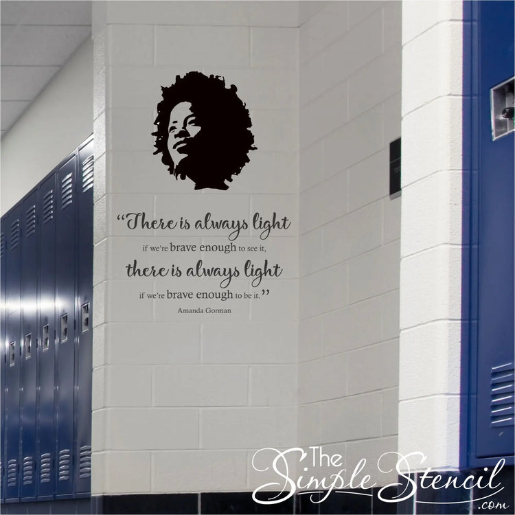 Amanda Gorman Silhouette Profile | Inspirational Decor