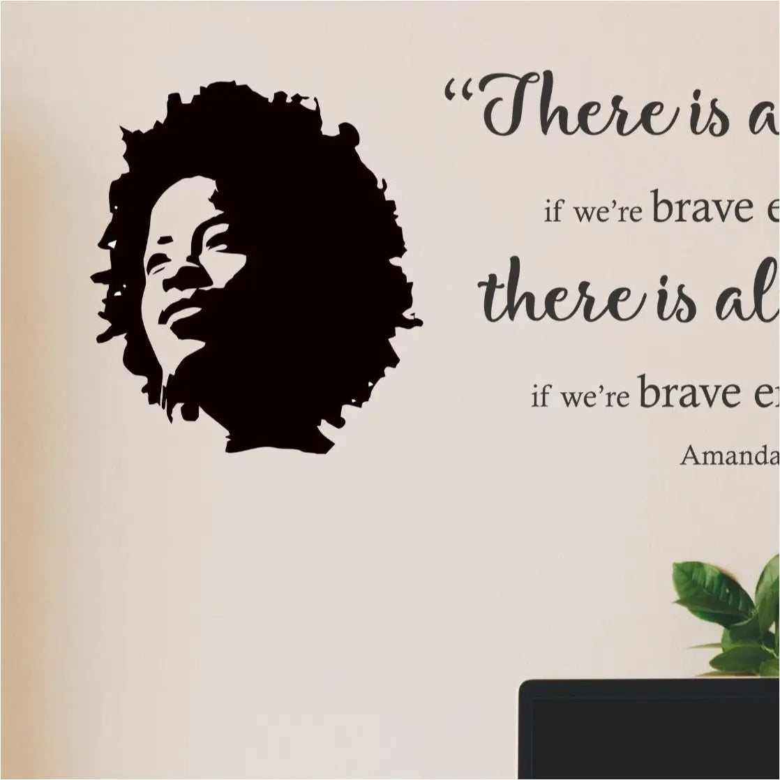 Amanda Gorman Silhouette Profile | Inspirational Decor