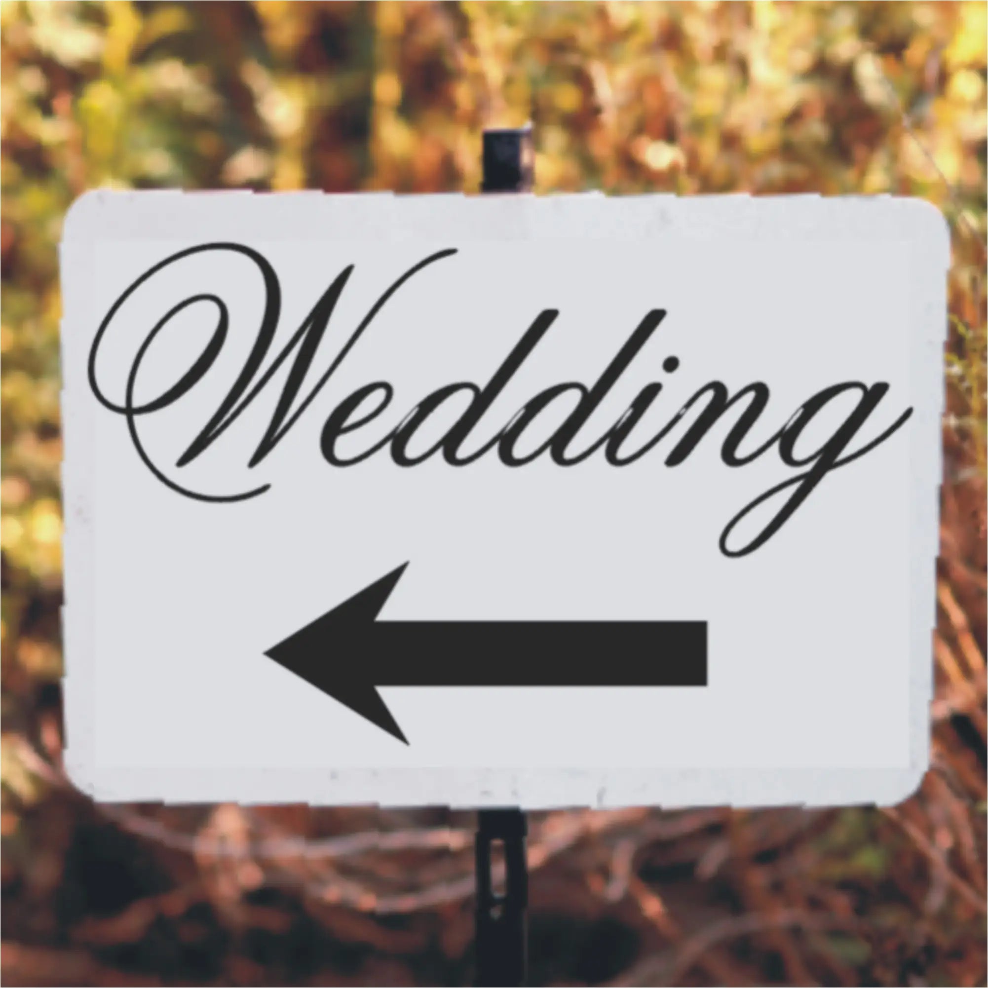 SImple vinyl decal arrow in your choice of color and size can be placed on any smooth surface indoors or outdoors to help direct to an event or place. By The Simple Stencil - Wall and Window Decals