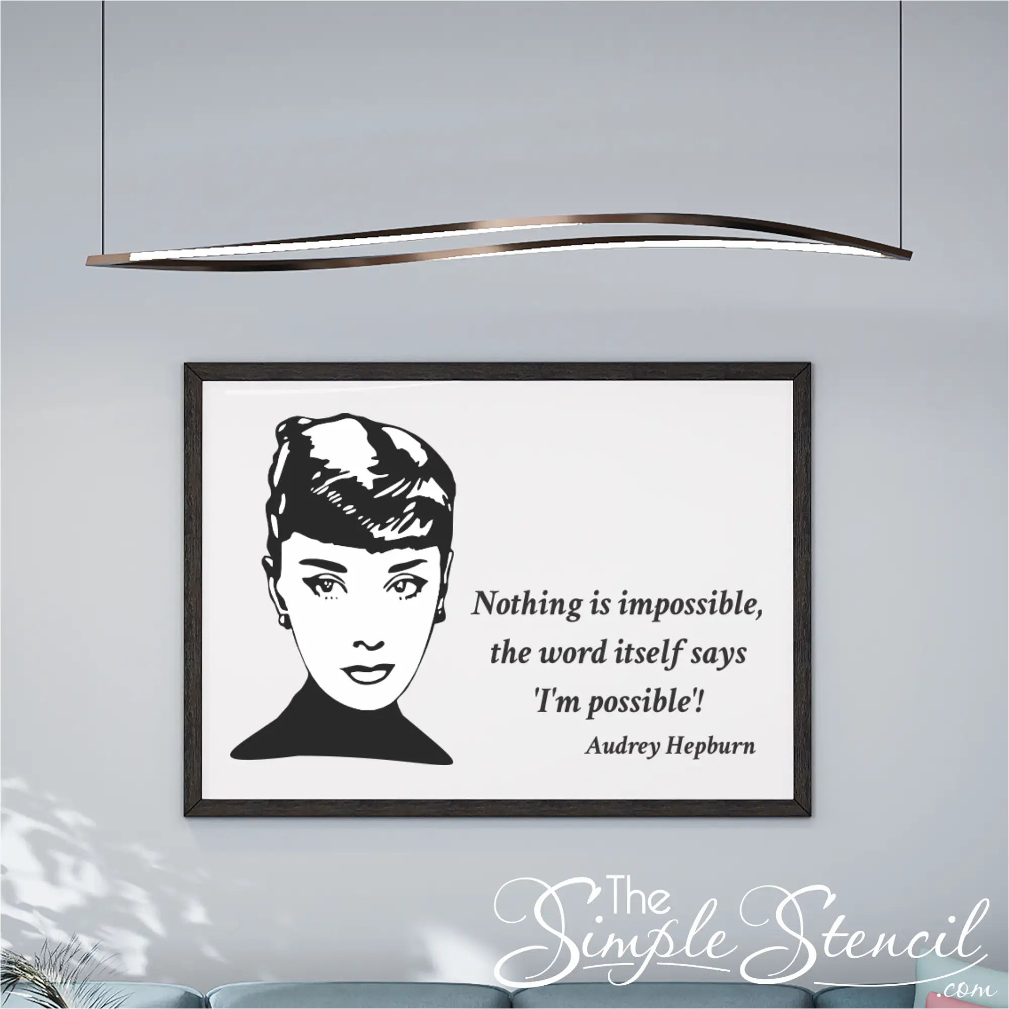 Audrey Hepburn Wall Decal with Inspirational Quote - Thumbnail 3