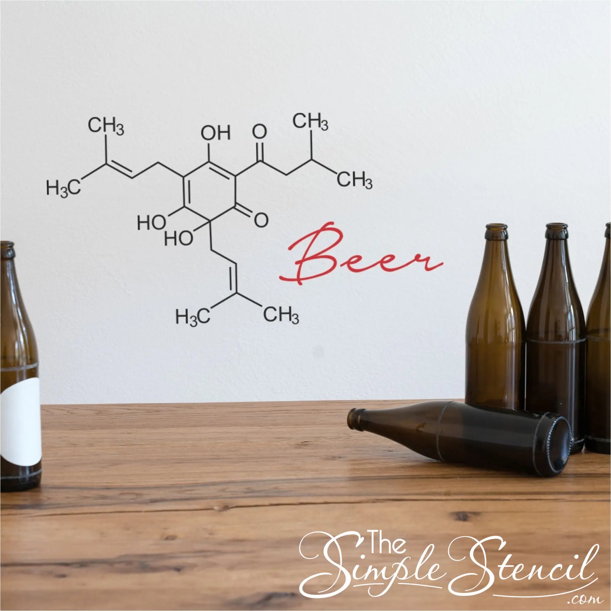 Beer Molecule Chemical Structure Wall Decal - Thumbnail 2