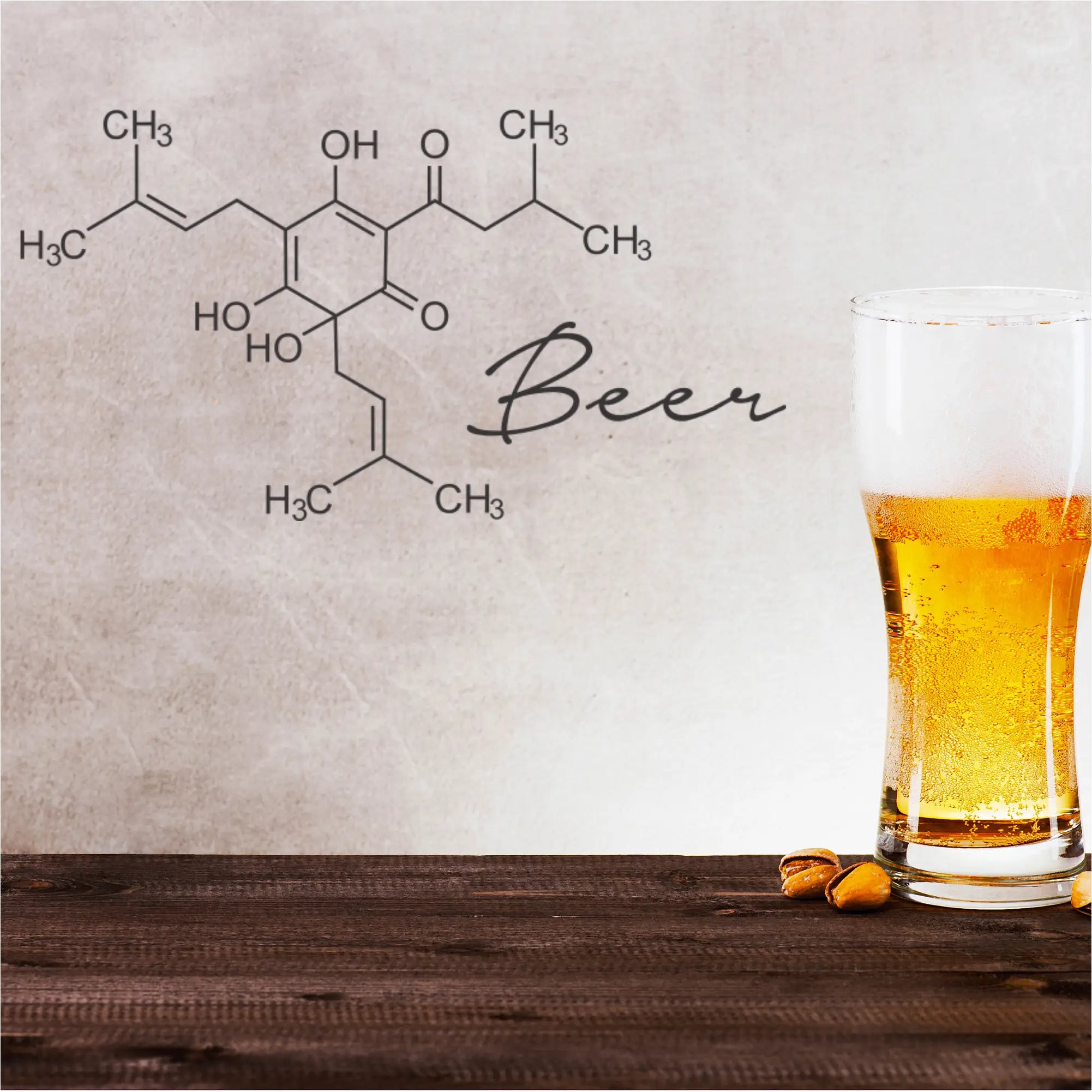 Beer Molecule Chemical Structure Wall Decal