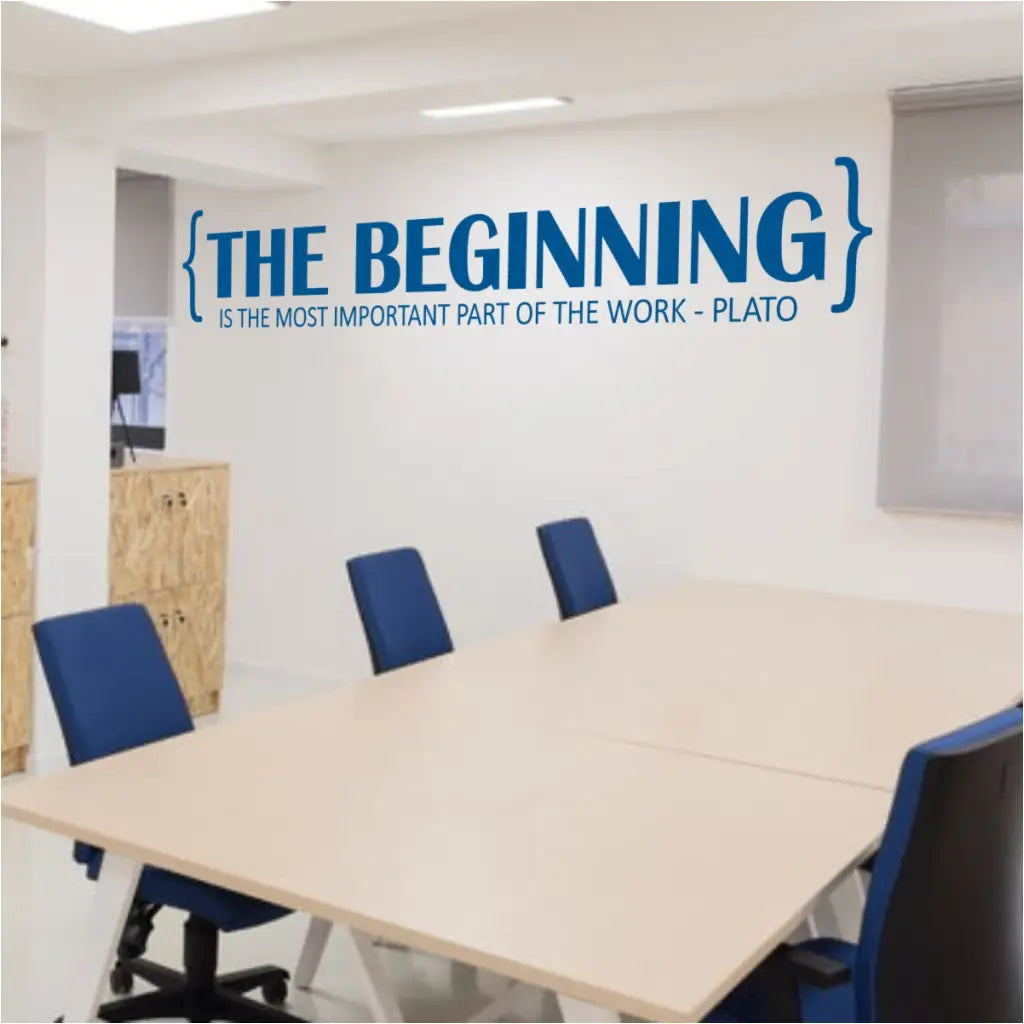 The Beginning Wall Quote by Plato