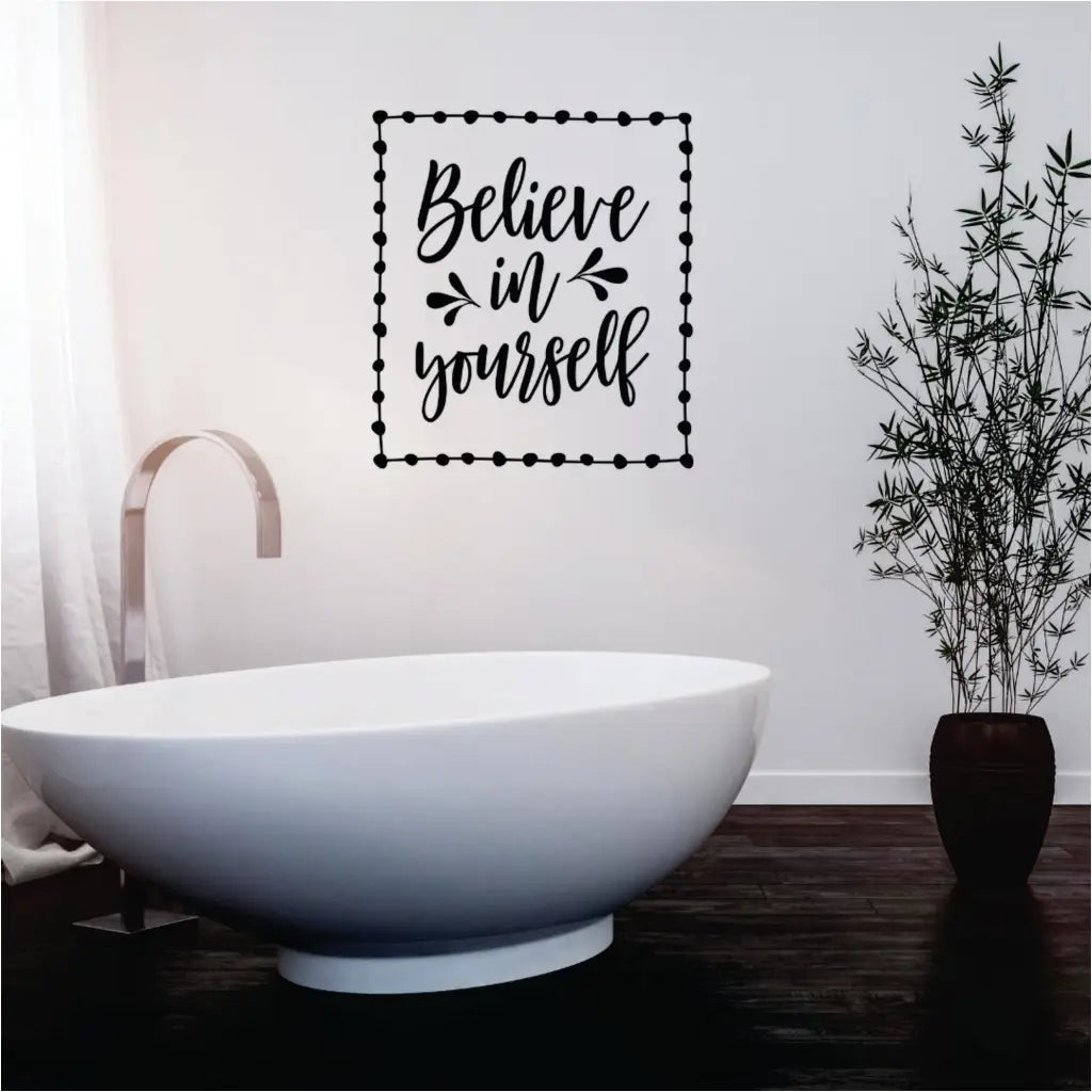 Believe In Yourself Whimsical Square Decal
