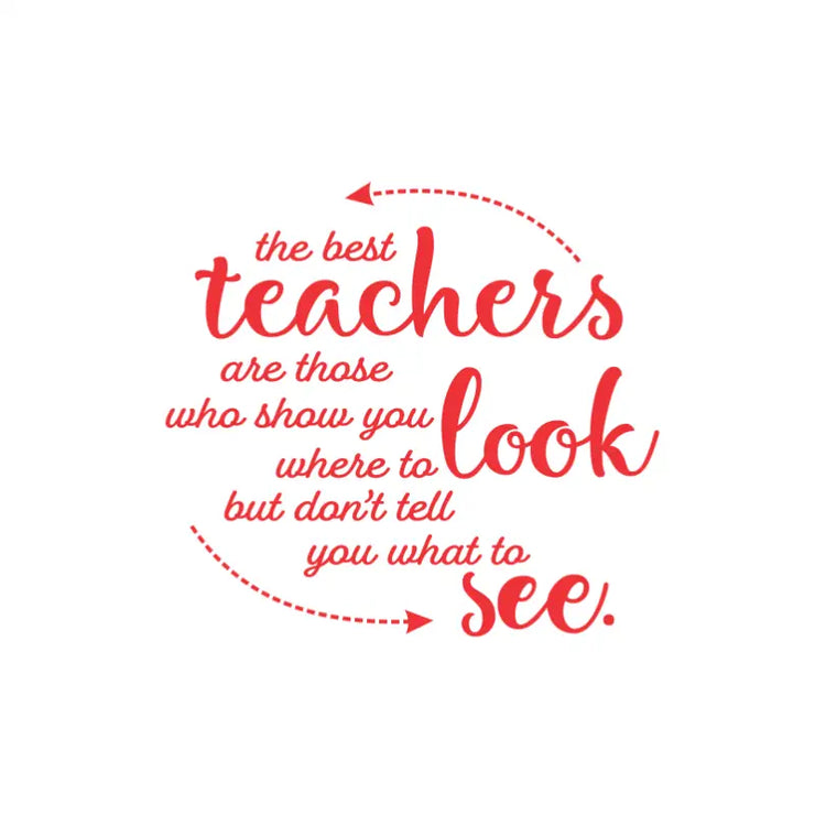 The best teachers are those who show you where to look but don&
