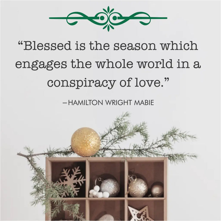 Blessed Is The Season | Holiday Wall Quote Decor