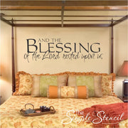 "And the blessings of the Lord rested upon us" vinyl wall decal, adding a touch of faith and inspiration to your home décor.