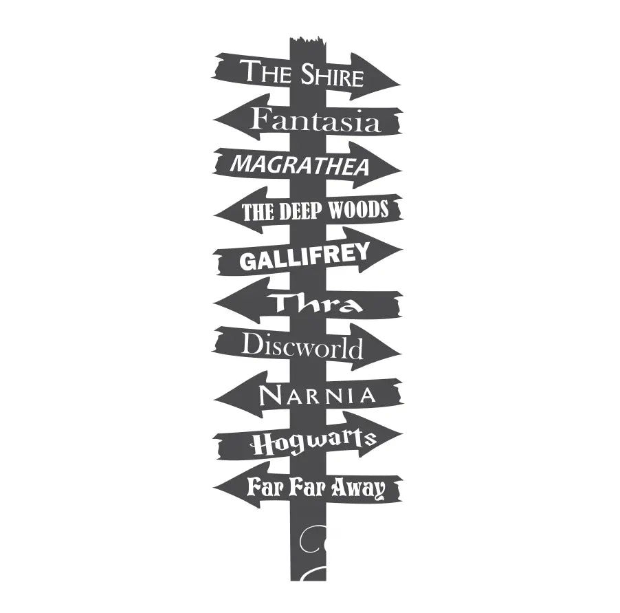 The Simple Stencil Book Sign Wall Decal