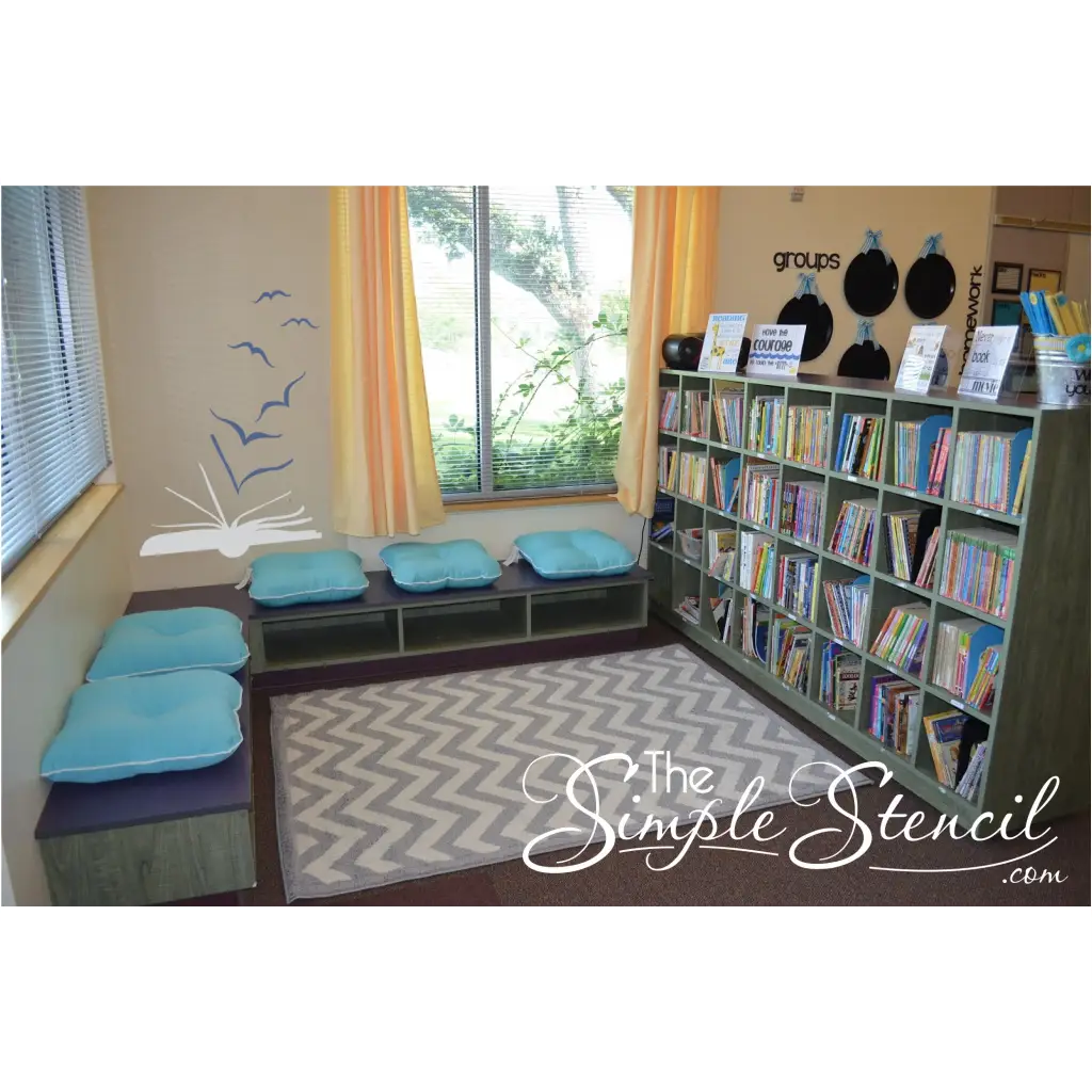 Book Wings | Library Wall Decal - Clearance Item – The Simple Stencil