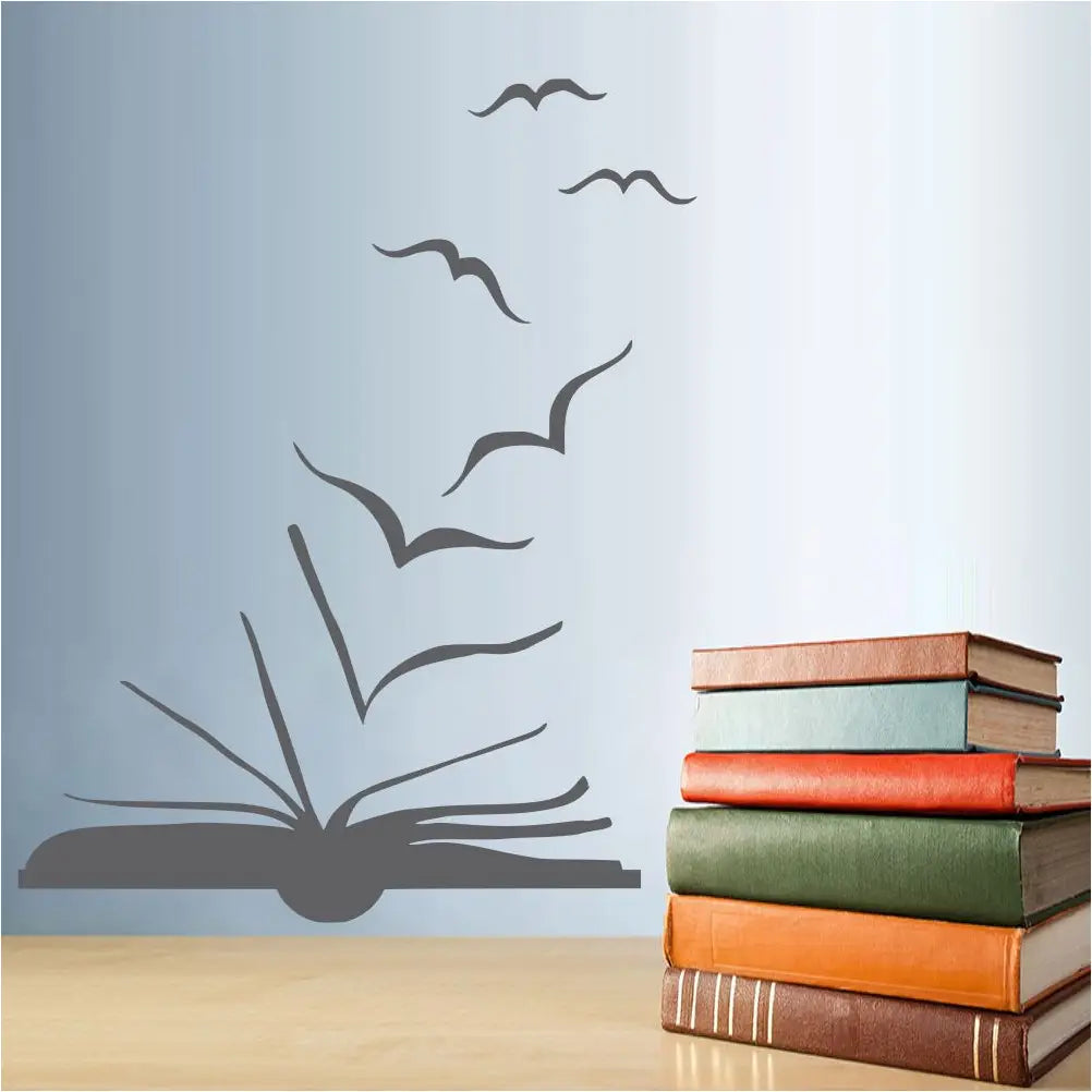 Book Wings Library Wall Decal