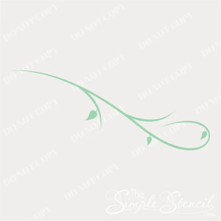 Detailed view of the intricate design of a simple branch flourish home decor decal.