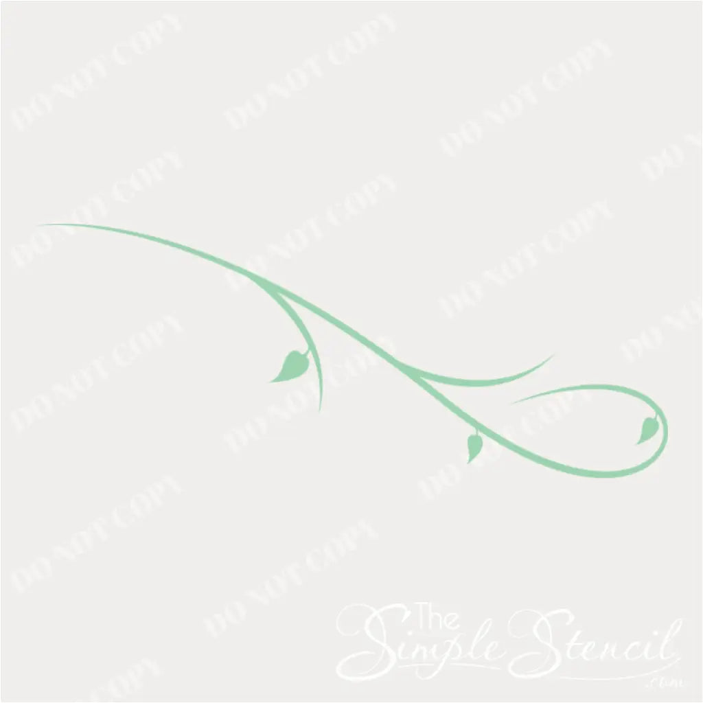 Detailed view of the intricate design of a simple branch flourish home decor decal.