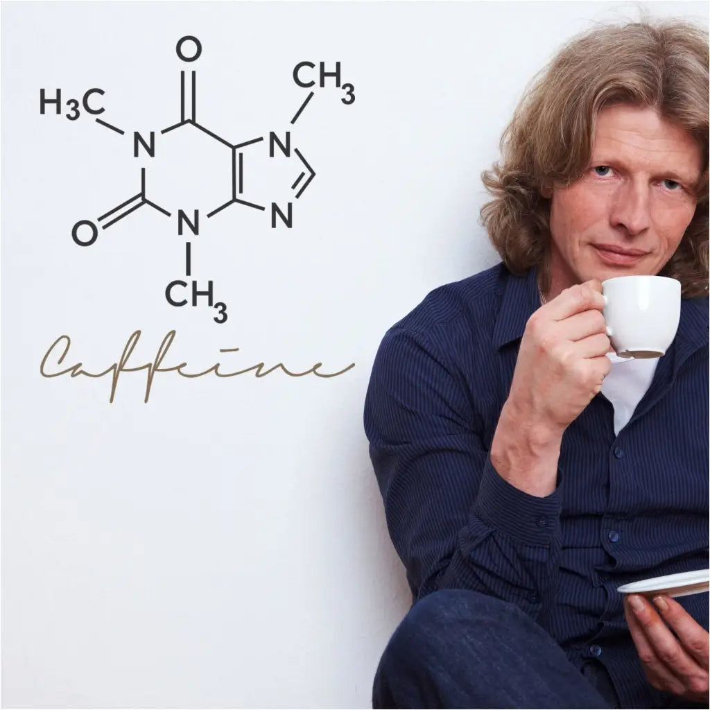 Caffeine Molecule Chemical Structure Wall Decal Art