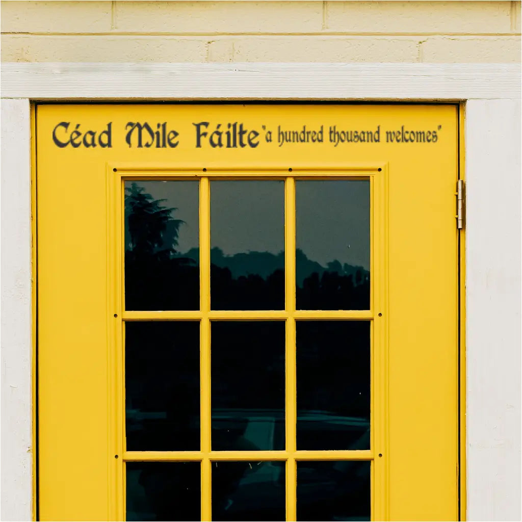 Cead Mile Failte - A hundred thousand welcomes - An Irish inspired vinyl door decal - The Simple Stencil
