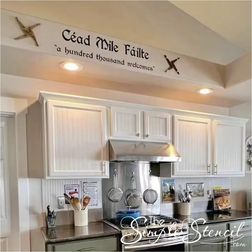 Cead Mile Failte - 100 Thousand Welcomes Wall Decal - Thumbnail 3