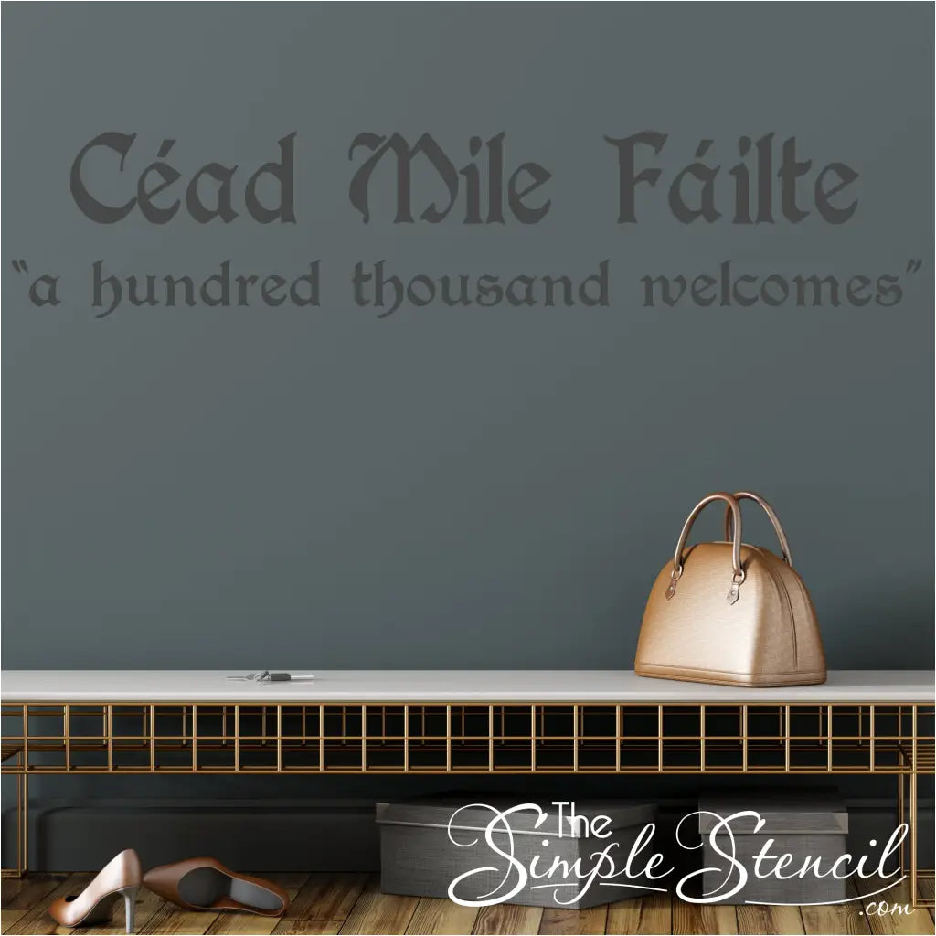 Cead Mile Failte - 100 Thousand Welcomes Wall Decal - Thumbnail 4