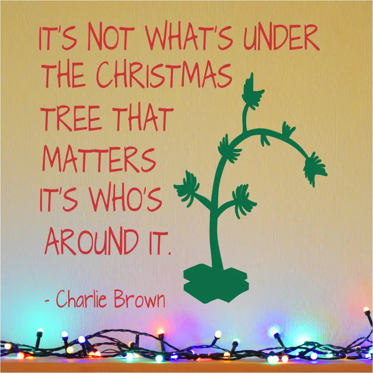 Charlie Brown Christmas Tree Quote Wall Display Home Decor Decal