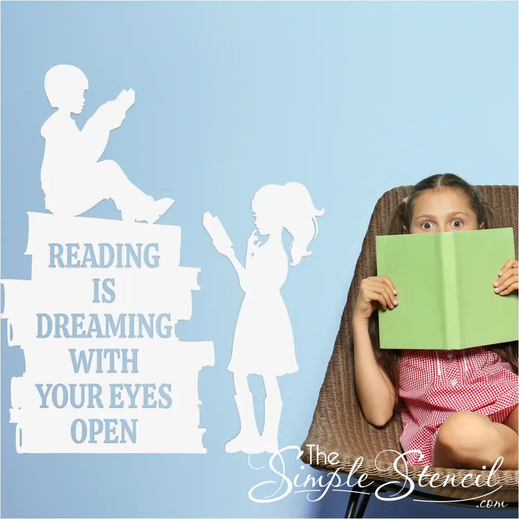 Children Reading Graphic With Quote Decal - Thumbnail 3